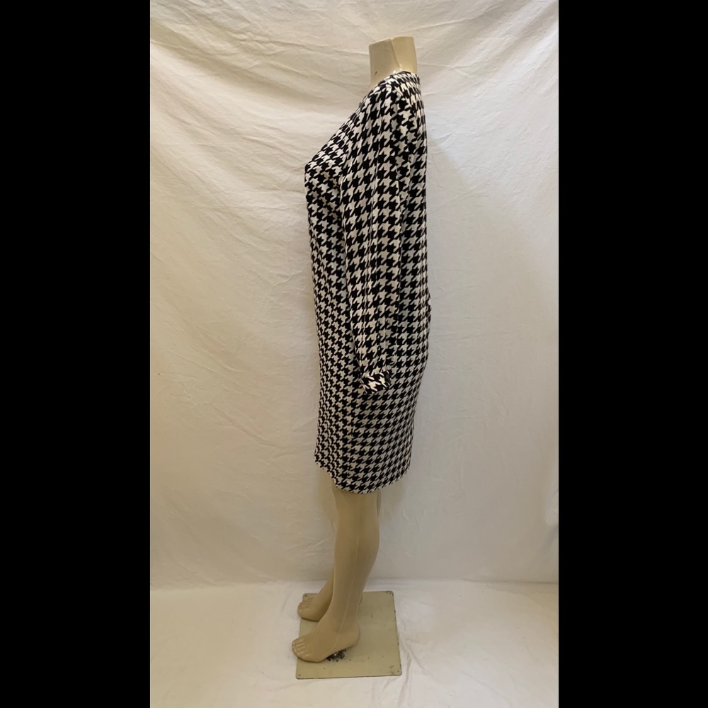 VTG Liz Claiborne Size 8P Houndstooth Print Dress - Picture 6 of 9